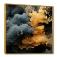 thumbnail image 2 of Designart "Polar Radiance Grey and Orange Smoke I" Abstract Framed Wall Art - Grey Abstract Bedroom Framed Canvas Wall Art, 2 of 6
