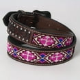 thumbnail image 2 of BE BAR H EQUINE Beaded Floral Hand Carved Western Leather Men And Women Belt Antique Brown, 2 of 4