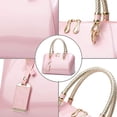 thumbnail image 4 of JUYGO Shiny Patent Women Faux Leather Handbags Crossbody Bag Top Handle Purse Satchel Bag Shoulder Bag, 4 of 7