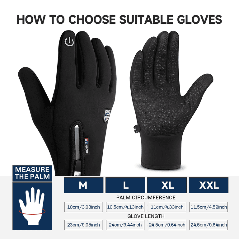 BYXAS, Outdoor Cold and Windproof Sports Gloves, Blue XL - Walmart.com