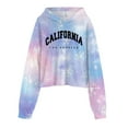 thumbnail image 4 of Sopiago Kids Crop Tops Girls Hoodies Cute Tie Dye Long Sleeve Fashion Letter Graphic Print Sweatshirts Light Purple,8-9 Years, 4 of 4