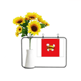 thumbnail image 1 of Tarjeta de bendición de jarrón de girasol artificial, 1 of 3