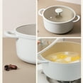 thumbnail image 3 of SLOK Nonstick Stock Pot with Lid, Ceramic Dutch Oven, All Stoves Compatible, Dishwasher Safe, 5.5QT, White, 3 of 7