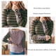 thumbnail image 5 of Blusa de mujer de manga larga con cuello redondo y gemelos, Top de retazos de rayas de leopardo para mujer, 5 of 6