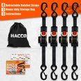 thumbnail image 4 of Haccoplanet - Juego De 4 Correas De Amarre Retráctiles Con Trinquete De 1 Pulgada - 1500 Libras De Resistencia Máxima A La Rotura, Amarres Autorretráctiles Con Ganchos En S Recubiertos Para Carga De M, 4 of 5