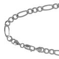 thumbnail image 2 of JewelStop 14k Solid White Gold 4.6 Mm Figaro Chain Necklace 20" Lobster Claw Clasp - 14.6gr., 2 of 7