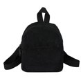 thumbnail image 1 of Mochila de pana DQrwqpou bolso de libros informal Retro negro, 1 of 7