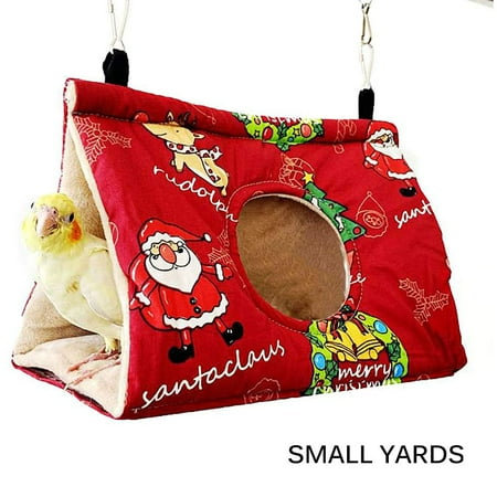 Winter Warm Bird Nest House Hanging Hammock Velvet Shed parrot, parakeet, cockatiel, budgies, Hut Finch Cage Plush Fluffy Birds Hideaway Sleeping Bed