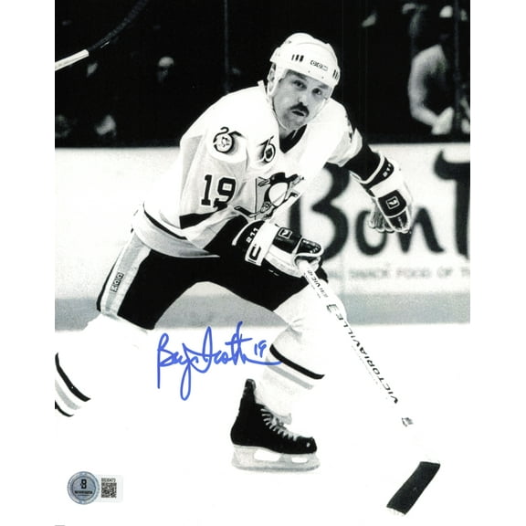 Bryan Trottier Autographed 8x10 Photo Pittsburgh Penguins Beckett BAS QR #BS30473