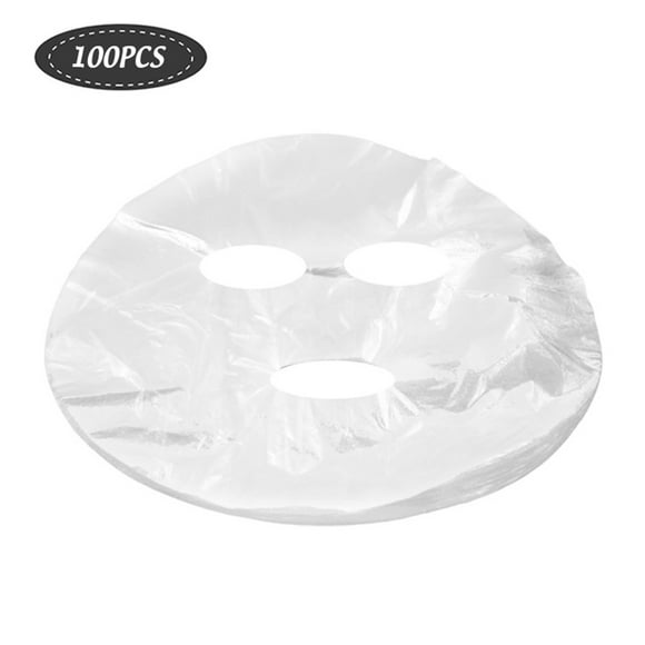 100 mascarillas faciales desechables de papel, de plástico, para limpieza facial, herramienta de belleza saludable.