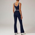 thumbnail image 6 of KPOPLK 2 Piece Workout Sets for Women High Waist Yoga Flare Legging with Color Block Sport Tank Tops for Athletic Gym Outfits Navy XXL, 6 of 8