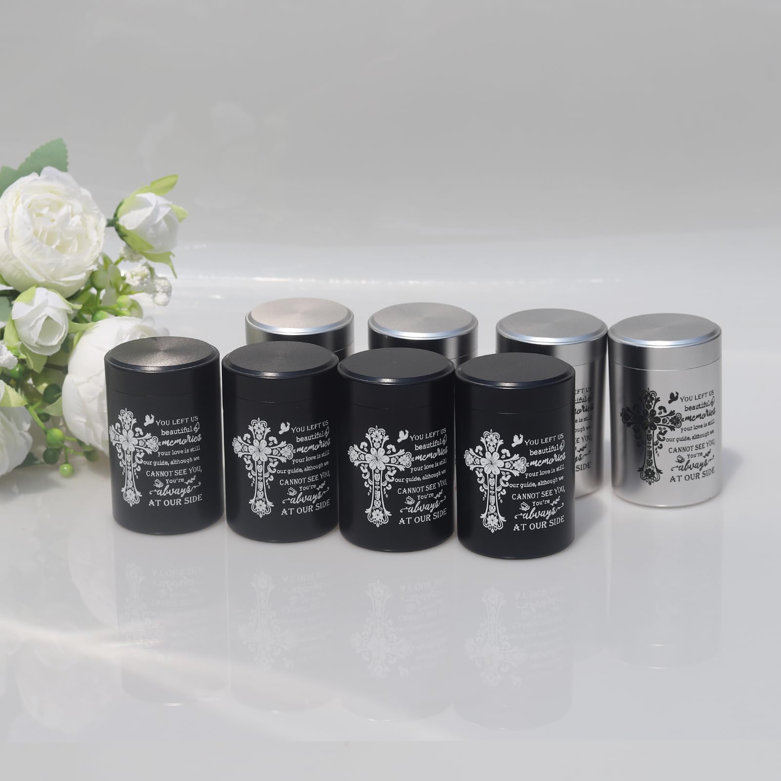 Small Urns for Human Ashes Set of 8 Mini Urn for Ashes 3 inches Keepsake Urns for Ashes for Sharing Small Keepsake Urns Memorial Ashes Holder