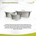thumbnail image 3 of Round Galvanized Planter with Handles, 12 inch diameter Metal Wash Tub for Gardening or Farmhouse Home Decor, 3 of 5