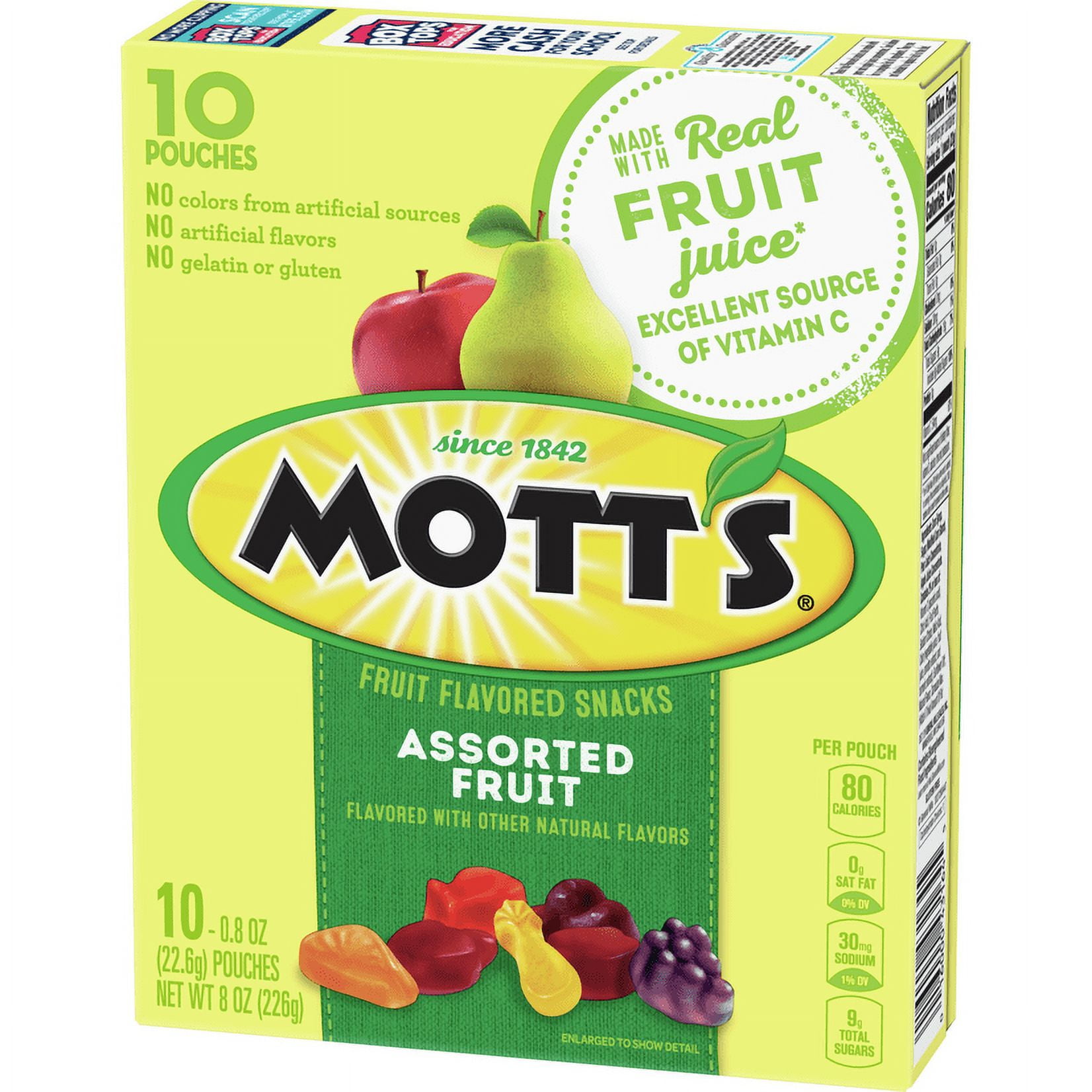 Mott s Assorted Fruit Flavored Snacks Gluten Free 10 ct 8 oz