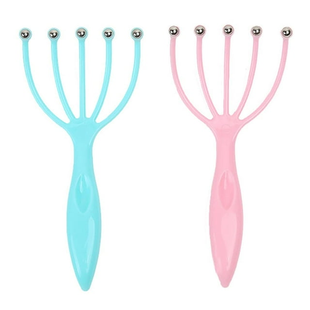 Masajeador de Cuero Cabelludo SPA Rosa Azul Portátil para Relajación y Reducción del Estrés