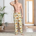thumbnail image 5 of Uemuo Tiger Lion Pattern Men's Wide Leg Palazzo Lounge Pants with Pockets Light Weight Loose Comfy Casual Pajama Pants-Large, 5 of 9