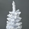 thumbnail image 2 of 5ft Snow Flocked Pencil Artificial Christmas Tree with 263 Tips, Metal Base, 2 of 9