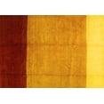 thumbnail image 1 of Ahgly Company Machine Washable Indoor Rectangle Abstract Yellow Contemporary Area Rugs, 2' x 3', 1 of 4