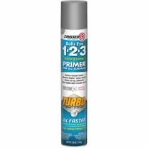 Zinsser 343748 Bulls Eye 1-2-3 Interior and Exterior Primer Gray 26 oz Spray Paint