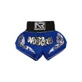 thumbnail image 2 of Raenseen Kids Boys Boxer Shorts Patchwork Metallic Embroidery Wide Waistband Side Slit Boxing B Blue L, 2 of 9
