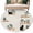 Beige, variant on Japanese Round Area Rug 5Ft Washable Circle Rugs for Living Room Bedroom, Farmhouse Cartoon Cats Green Vegetation Plants Non-Slip Carpet Floor Mats Indoor Outdoor Carpet Runner Aesthetic Home Decor