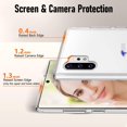 thumbnail image 3 of Case for Samsung Galaxy Note 10 Plus, Hard PC Back & Soft TPU Frame, Clear Floral Designed Non-Slip Thin Protective Note 10+ Plus 5G Case for Women Girls (Wildflower), 3 of 13