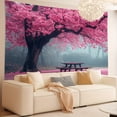 thumbnail image 2 of Tapiz para colgar en la pared, flor de cerezo, sakura rosa, 150 x 130 cm, 2 of 2
