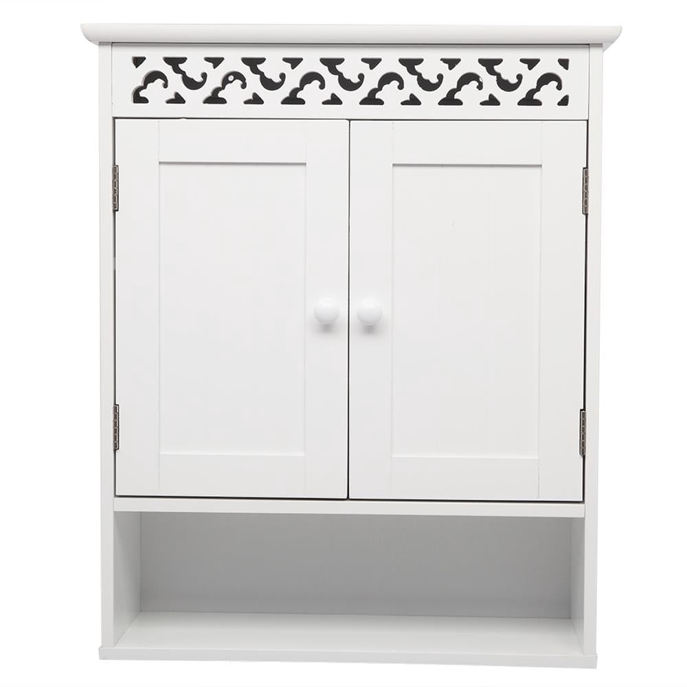 Ktaxon Wooden Bathroom Wall Medicine Cabinet, Adjustable Shelf, White Finish