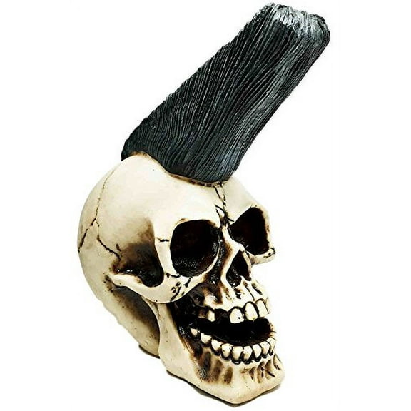 Revolution Punk Rock N Roll Hairstlye Funky Skull Skeleton Figurine Sculpture