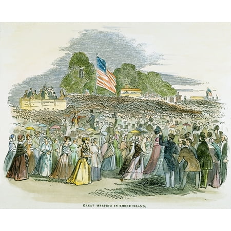 - Thomas Wilson Dorr Nthe Great Mass Meeting For Democracy And Dorr In Support Of The Imprisoned Thomas Wilson Dorr At Providence Rhode Island On 4 September 1844 Contemporary Colored Engraving Rolled C