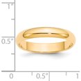 thumbnail image 3 of 14K Yellow Gold 4mm Half-Round Wedding Band (Size 10) Made In United States hr040-10, 3 of 5