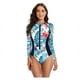 thumbnail image 3 of Traje de baño de una pieza sexy para mujer, traje de baño de manga larga con cremallera y estampado de aguas termales para surf y buceo para mujer, 3 of 6