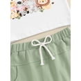thumbnail image 6 of Mevireiy First Birthday Baby Boys Outfit Animal Print Short Sleeve T Shirt Tops Elastic Waist Shorts, 6 of 7