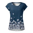 thumbnail image 4 of VJATTWR Womens Short Sleeve Tops Women Comfortable Cap Sleeve Tank Tops U Neck Solid Color Suitable Shirts Loose Fit Basic Blouse M, 4 of 6