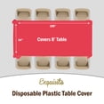 thumbnail image 2 of Exquisite Magenta Plastic Tablecloth Cover - 54" x 108" - Heavy Duty - Disposable - 2 Pack, 2 of 7