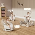 thumbnail image 4 of BanaSuper 5 in1 Kids Rocking Horse Baby Multifunctionl Trampoline Push Walker Scooter for Toddler Balance Board Montessori Ride on Toys, 4 of 11