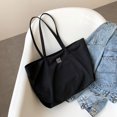 thumbnail image 1 of Bolso de mano para mujer, de lona, de nailon, impermeable, grande, informal, de gran capacidad, 1 of 6