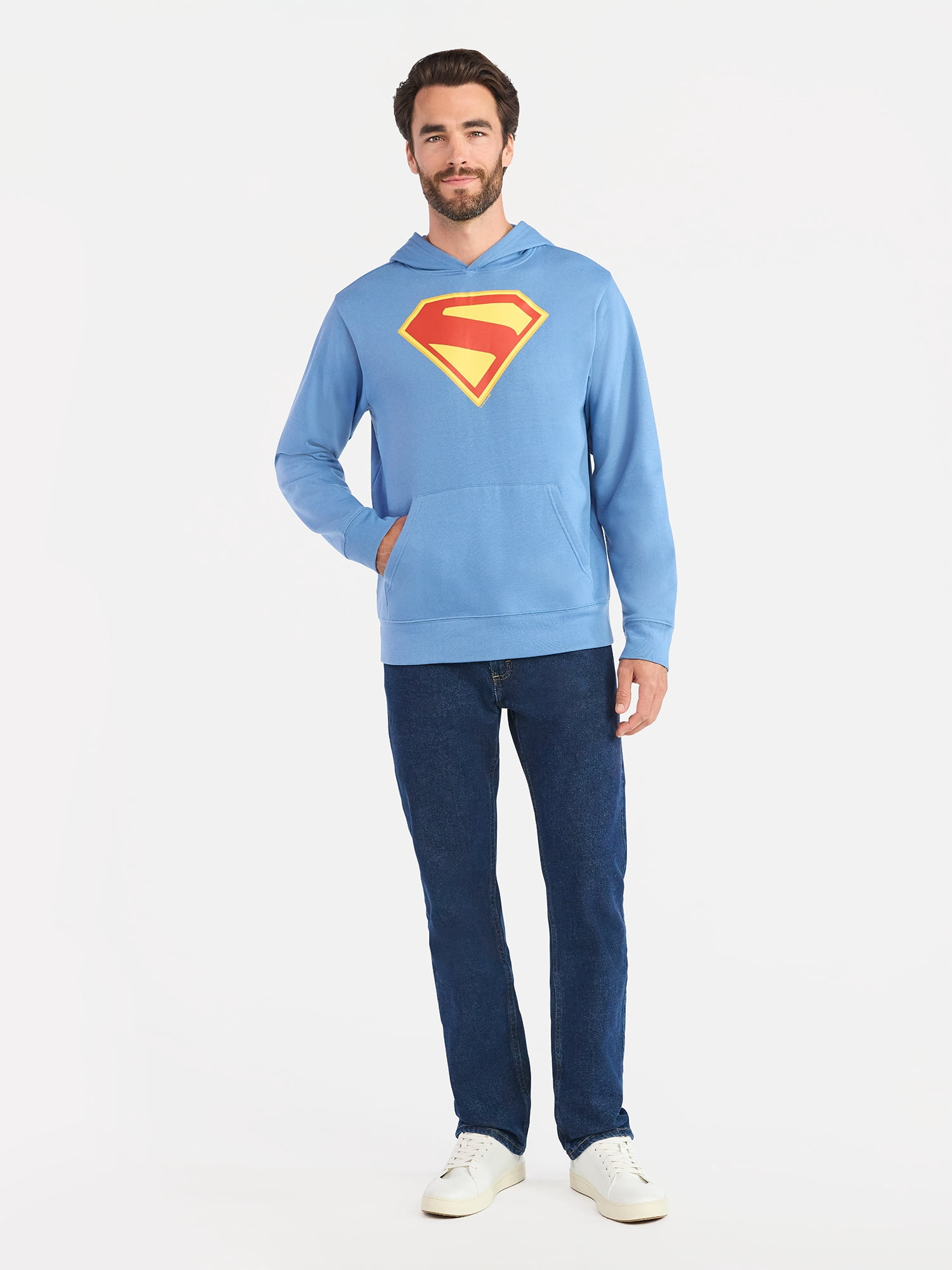 Superman Men's and Big Men's Graphic Hoodie with Long Sleeves, Sizes XS-5XL