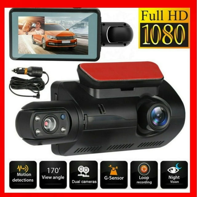 Grabadora de conducción A68 de 3 pulgadas, alta definición, 1080p, grabación dual, cámara dual, específica para automóvil