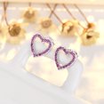 thumbnail image 1 of Pendientes cruzados de Plata de Ley 925 para mujer, accesorios de joyería exquisitos de alta calidad para novia y estudiante, regalo de corazón, 1 of 2