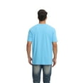 thumbnail image 3 of Zfeel Short Sleeve Crewneck T-Shirt, Men's 100% Cotton Super-Soft Blank Tee, Aquatic Blue, S, 3 of 6