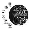 thumbnail image 4 of Naloa Not All Who Wander Are Lost 2 PVC Leather Spare Tire Wheel Cover Spare Tire Cover, for Car Truck SUV Camper Trailer Universal Fit(14-17in)-17 inch, 4 of 6
