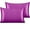 Purple, variant on Ntbay 2 Pack Silky Satin Standard Pillowcases for Hair and Skin, Luxury and Soft Pillow Cases with Envelope Closure, 20" x 26", Purple