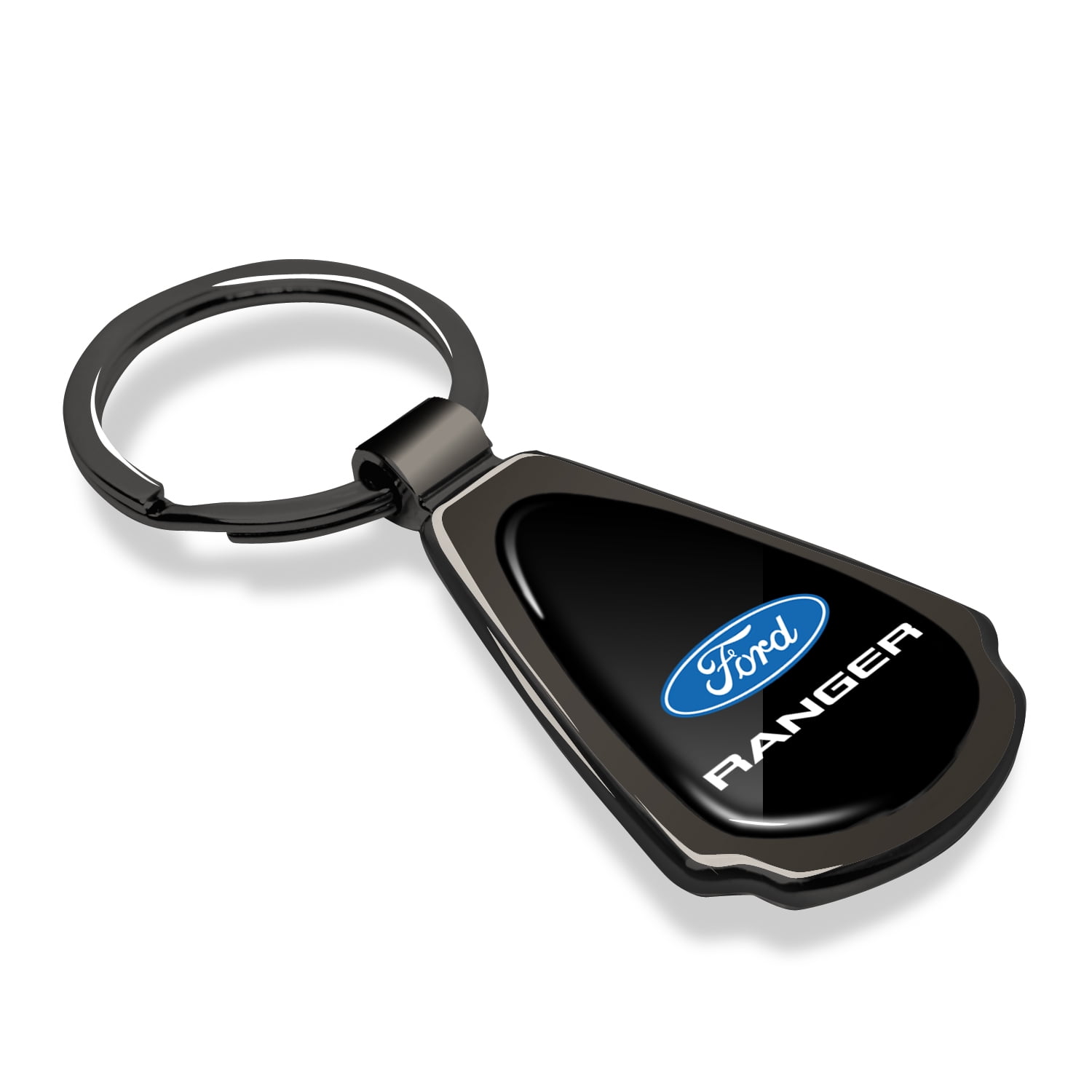 Ford Ranger Black Dome Dark Gunmetal Metal Teardrop Key Chain