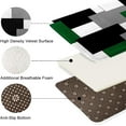 thumbnail image 5 of Blue Geometric Shower Curtain Set with Toilet Lid Cover and Non-Slip Rugs for Bathroom, Black White Grey Checkered 4 Pcs Shower Curtain, Modern Abstract Bathroom Set with 12 Hooks, 5 of 7
