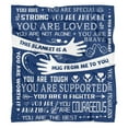 thumbnail image 5 of Healing Hug Blanket 60"x50" - Inspirational Comfort Gift for Men, Chemo Patients, Surgery Recovery, Cancer Get Well Present, Soft Blue Throw, 5 of 5