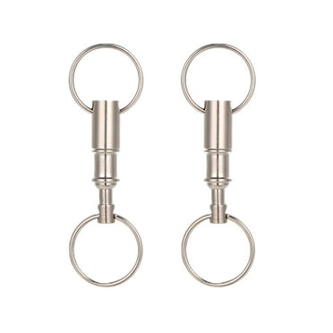 2 Pcs Detachable Pull Apart Key Rings Keychains Double Rings Design Quick  Release Key Chain