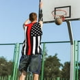 thumbnail image 5 of Sikiie Firefighters USA Flag Basketball Jersey Reversible Men's Mesh Athletic Sports Shirts Training Practice S-4XLX-Large, 5 of 6