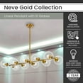 thumbnail image 2 of Hanover Neve Gold Metal Island Pendant Light with 10 Clear Glass Globes, 2 of 4