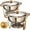 2 Packs, variant on 6QT 1/2/4 Pack Round Chafing Dishes Buffet Set, 408 Stainless Steel Food Warmers, Complete Catering Kit, Gold & Silver, for Parties, Dinners, Banquets & Events